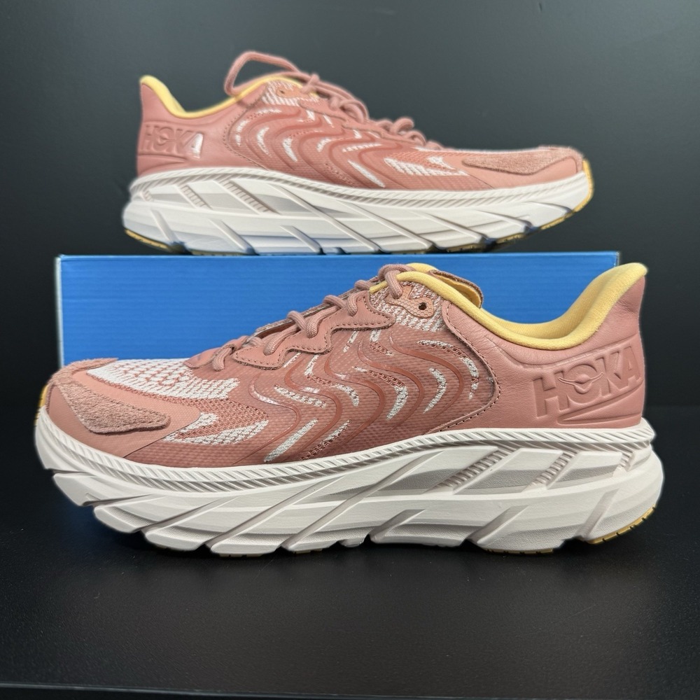 Hoka Clifton LS Running Shoe Earth‎ Peach Pink Sz Men 12 Women 13 1141550 EPWP